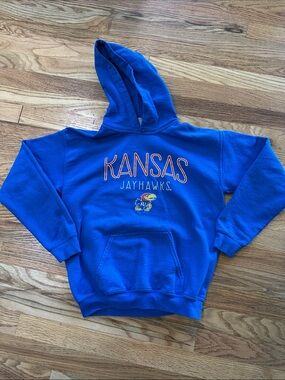 Gildan Royal Blue Kansas Jayhawks Hoodie for Kids